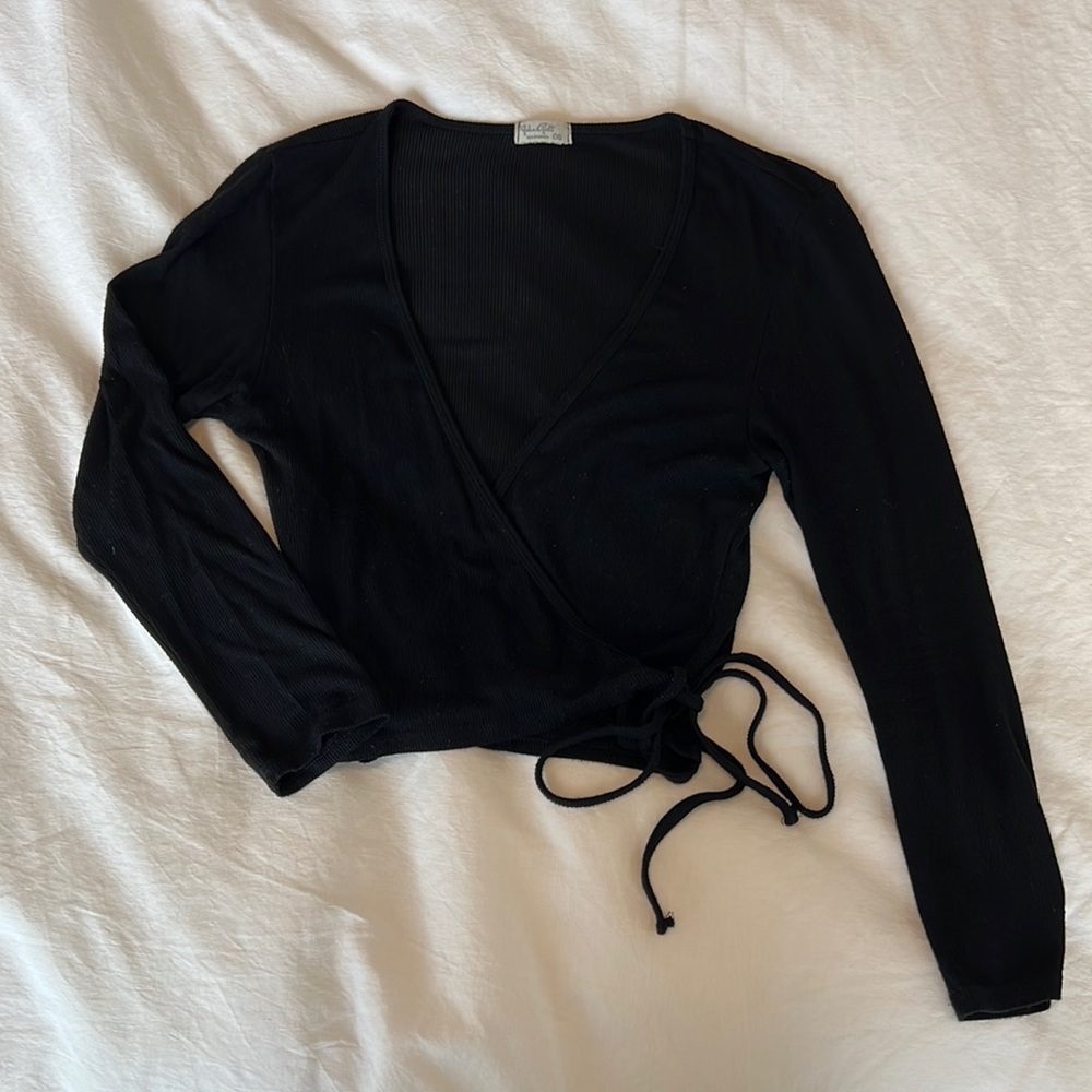 California Black Cross Tie Long Sleeve